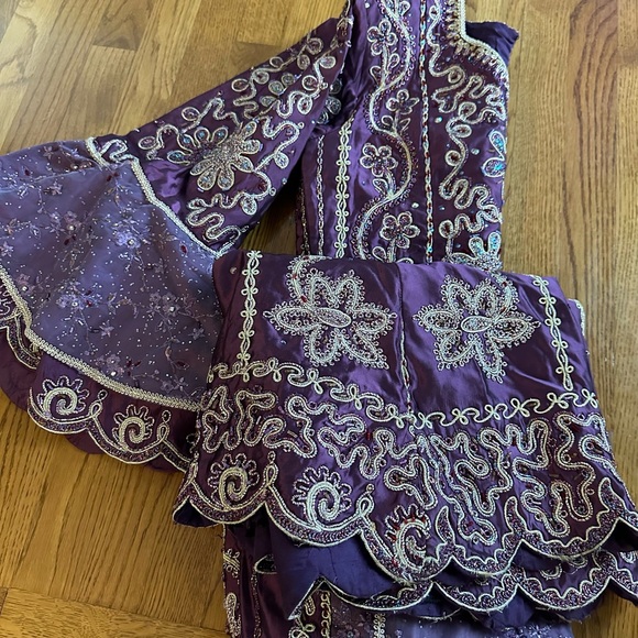 3 piece Gorgeous Palestinian thobe size S/ M . - Picture 7 of 8